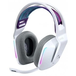 Гарнитура Logitech G733 Lightspeed Wireless RGB Gaming белый, беспроводная, радиоканал, до 29 ч, подсветка
