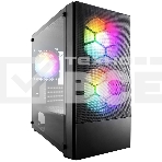 Компьютерный корпус 1STPLAYER FIREBASE X4-M Black / mATX, TG / 1x120mm & 2x140mm LED fans inc. / X4-M-BK-2F1P-1F1, фото2