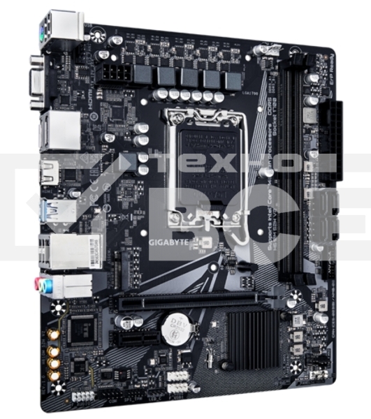 Материнская плата Gigabyte H610M S2H V2, LGA 1700, Intel H610, 2xDDR5, 4xSATA, 1xM.2, 1xPCIe 4.0 x16, 1xPCIe x1, 1xHDMI, 2xDP, 1xD-Sub, 1x 1Gb LAN, 2xUSB-A 3.2 Gen 1, 4xUSB-A 2.0, 3x 3.5 мм, 7.1, mATX