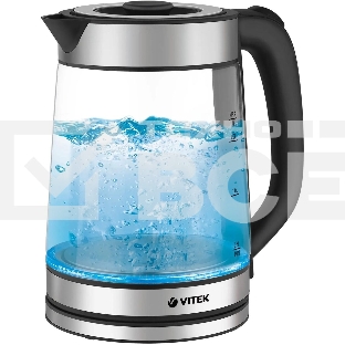 Чайник электрический Vitek VT-1179 1.7л. 2200Вт серебристый корпус: стекло/металл