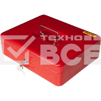 Ящик для денег Silwerhof 90x300x240 красный сталь