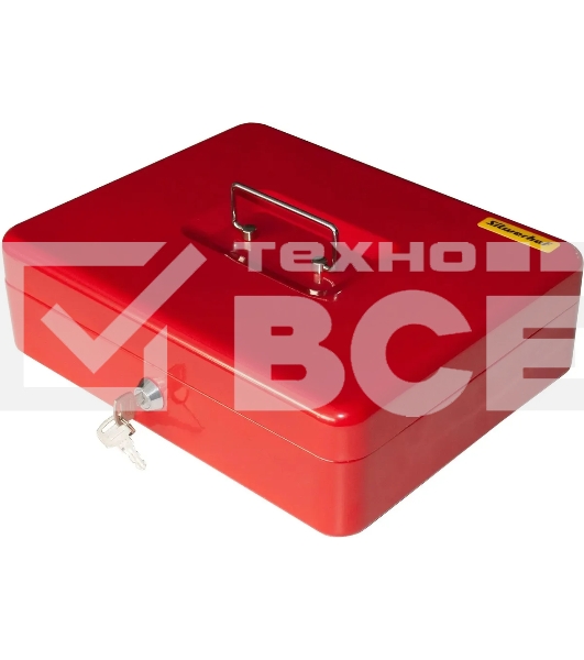 Ящик для денег Silwerhof 90x300x240 красный сталь