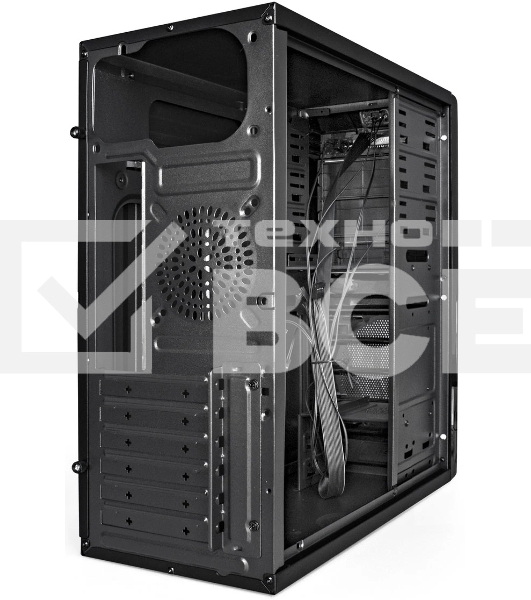 Компьютерный корпус Miditower ExeGate XP-329S-UNS500 (ATX, БП UNS500 с вент. 12см, 2*USB, аудио, черный)
