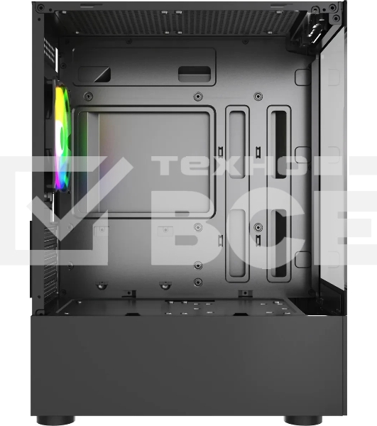 Компьютерный корпус Accord ACC-285-02B черный без БП mATX 1x120мм 1xUSB 2.0 1xUSB 3.0 1xUSB3.1 audio