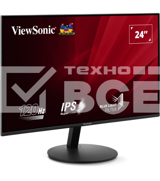 Монитор 23.8' ViewSonic VA24E1-H IPS 1920x1080, 120 Гц, 5 мс, 16:9, 250 кд/м², HDMI 1.4, VGA, черный