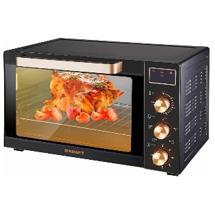 Мини-печь Kraft KF-MO 3506 KGLB (черный/золото) с дисплеем