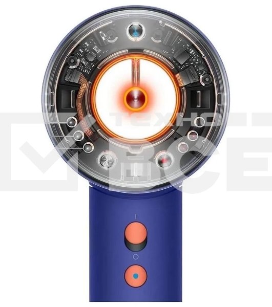 Фен Dyson Supersonic HD16 синий/оранжевый, 1600 Вт, компактный, ионизация