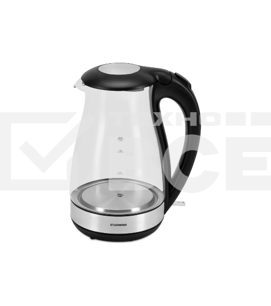 Чайник электрический Starwind SKP3039 1.7л. 2200Вт черный (корпус: стекло)