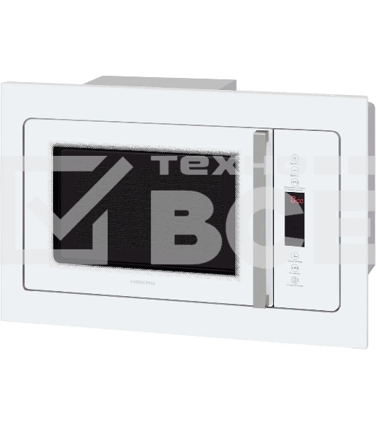 Микроволновая печь встраиваемая HIBERG VM 8505 W белый, 25 л, 900 Вт, переключатели - сенсор
