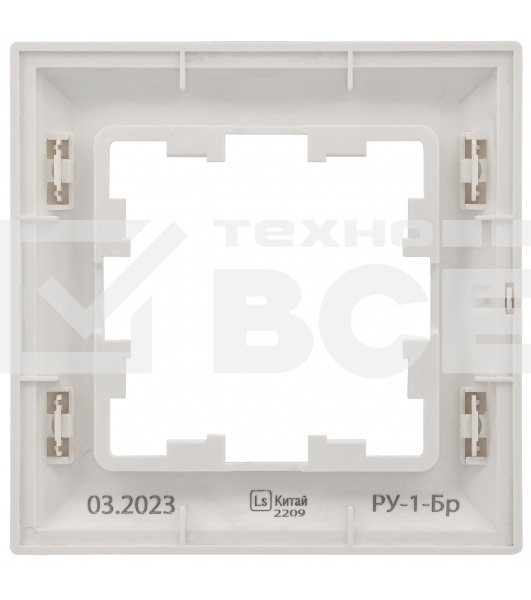 Рамка 1-местная IEK BRITE РУ-1-Бр DECOR белый/белый 3D-форма