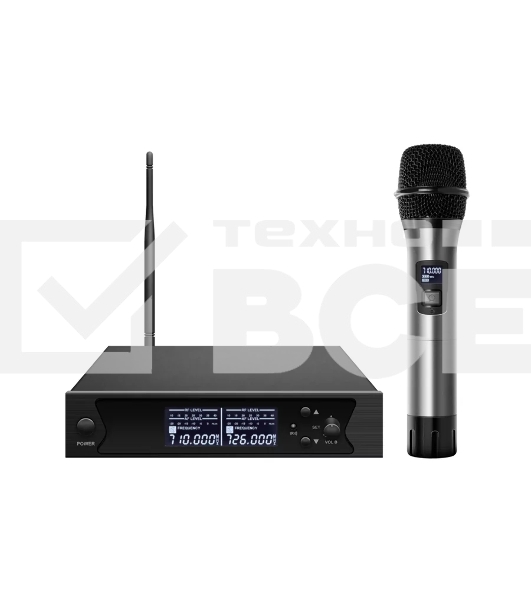 Микрофонная радиосистема с DSP Axelvox DWS7000HT (ST Bundle) UHF 710-726 MHz, 100 каналов, LCD дисплей, ИК порт, ручной микрофон