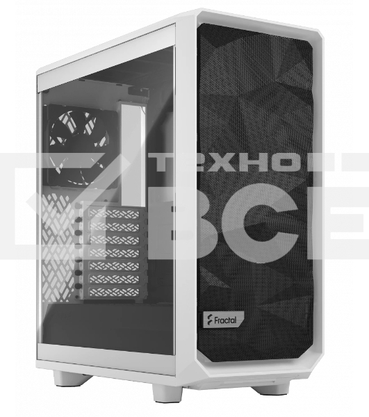 Компьютерный корпус Fractal Design MESHIFY 2 COMPACT белый - TG/ATX, TG/2x140мм & 1x120мм fans inc./FD-C-MES2C-05