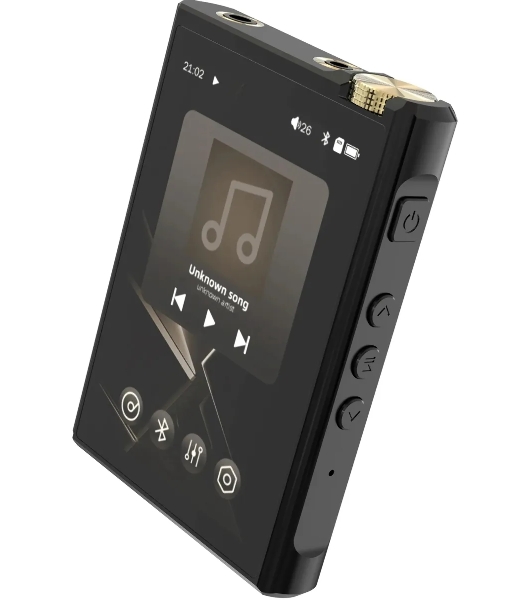 Плеер Hi-Fi Flash Digma Pro XT7 черный/золотистый/3.5'/microSD/microSDHC