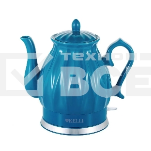Чайник электрический керамический KELLI KL-1341 бирюзовый
