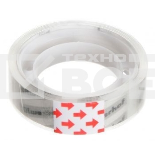 Клейкая лента канцелярская Silwerhof 481055 прозрачная, ширина 15мм, длина 10м 35мкр полипропилен