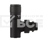 Набор дизайн-вентилей PIANO, угловой черный 1/2