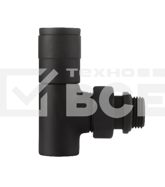 Набор дизайн-вентилей PIANO, угловой черный 1/2