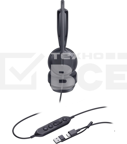 Гарнитура проводная Yealink UH42 Dual UC USB-C/A 1308215