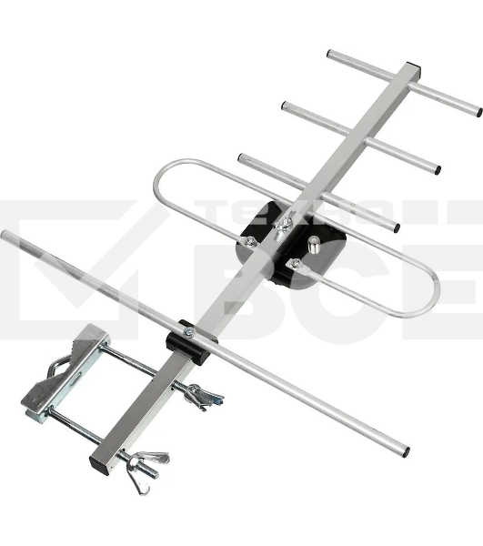 Антенна телевизионная Hyundai H-TAE100 9дБ пассивная серебристый