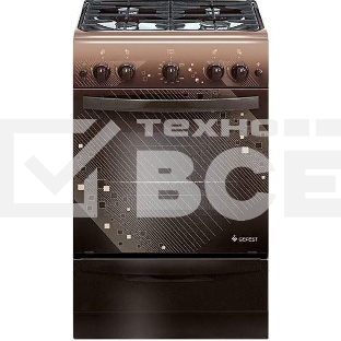 Плита газовая Gefest ПГ 5100-02 0010 коричневый, конфорок 4 шт, духовка 52 л, 50 см x 85 см x 58.5 см