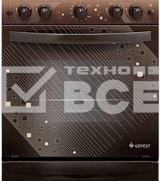 Плита газовая Gefest ПГ 5100-02 0010 коричневый, конфорок 4 шт, духовка 52 л, 50 см x 85 см x 58.5 см
