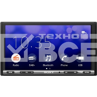 Автомагнитола Sony XAV-AX3250, 2 DIN, 6.95', Bluetooth, USB Type-A, AUX, CarPlay