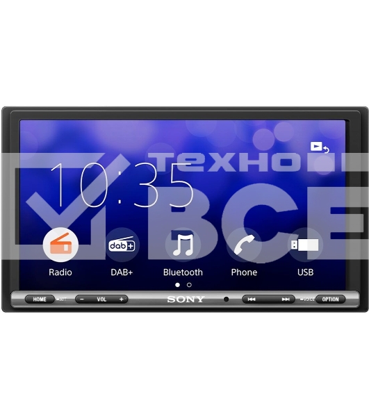 Автомагнитола Sony XAV-AX3250, 2 DIN, 6.95', Bluetooth, USB Type-A, AUX, CarPlay