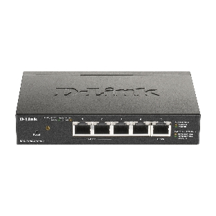 Коммутатор D-Link DGS-1100-05PDV2/A1A, 4×1 Гбит/с + 1×1 Гбит/с PD, настраиваемый