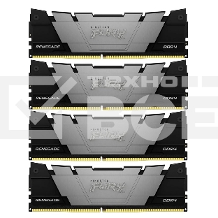 Оперативная память Kingston Fury Renegade, DDR4, 32GB (4x8GB), 3600MHz, CL16, чёрный, радиатор