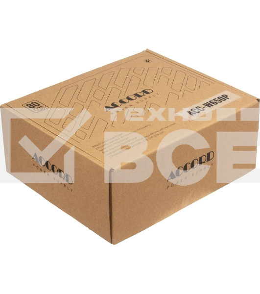 Блок питания Accord  ACC-W650P, 650Вт, 80 PLUS WHITE, 120мм, черный
