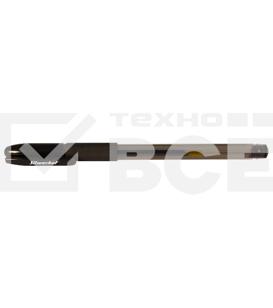 Ручка гелевая Silwerhof ADVANCE 026158-02 d=0.5мм, черные чернила, коробка картонная, сменный стержень, линия 0.3мм, резиновая манжета