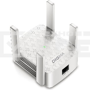 Повторитель беспроводного сигнала Digma D-WR400 AC1200 10/100BASE-TX/Wi-Fi белый
