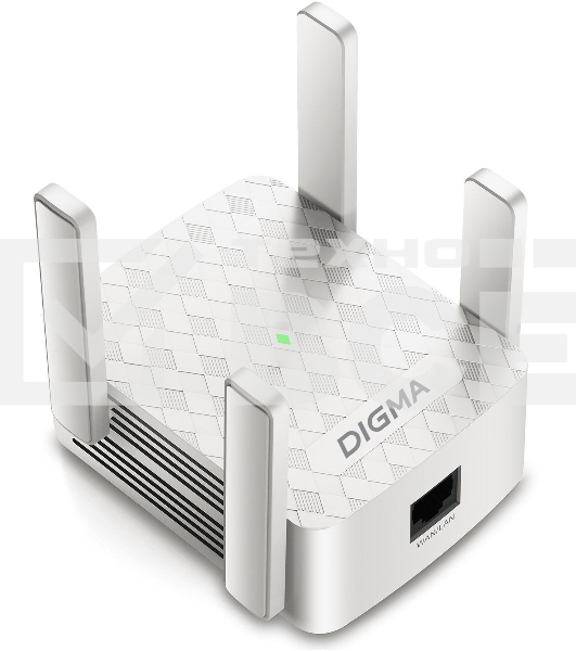 Повторитель беспроводного сигнала Digma D-WR400 AC1200 10/100BASE-TX/Wi-Fi белый