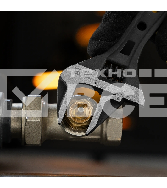 Ключ разводной Denzel 135 мм, CrV, кованый, укороченная рукоятка