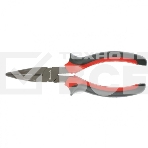 Длинногубцы Matrix black nickel 160 мм изогнутые, двухкомпонентные рукоятки, фото 1