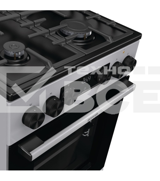 Плита Комбинированная Gorenje GK5C41SF серый (стеклянная крышка) реш.чугун