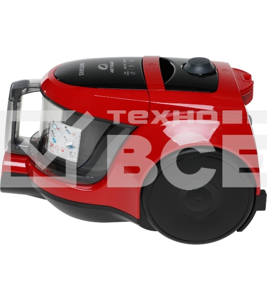 Пылесос Samsung VCC4520S3R/XEV красный, 350/1600 Вт, уборка сухая, пылесборник контейнер 1.3 л