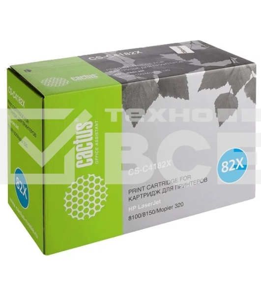 Тонер-картридж Cactus CS-C4182X черный для HP LaserJet 8100/8150/Mopier 320 (20000 стр.)