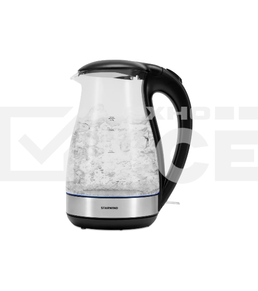Чайник электрический Starwind SKP3039 1.7л. 2200Вт черный (корпус: стекло)