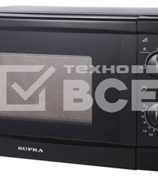 Микроволновая печь SUPRA 20MB25 черный, 20 л, 700 Вт, переключатели - поворотный механизм