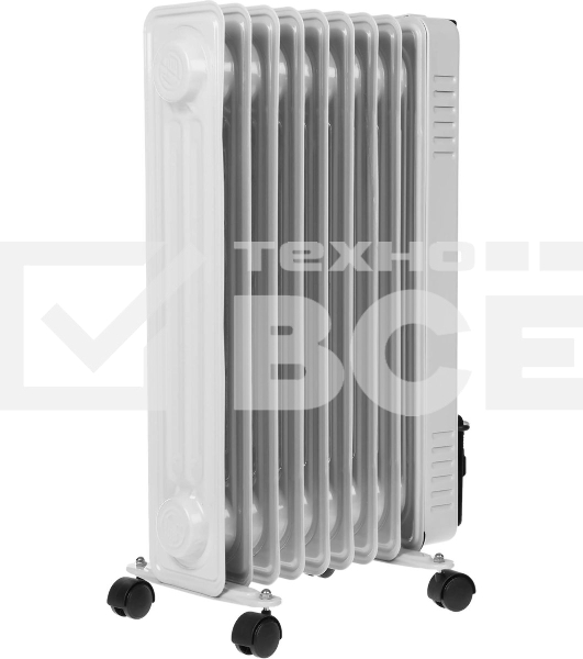 Масляный обогреватель Centek CT-6201 (9 секций) белый, 2000 Вт, 20 м2, термостат