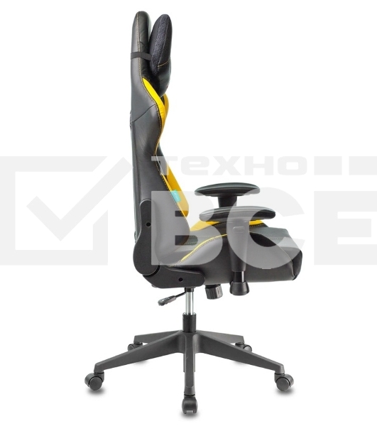 Кресло игровое Бюрократ VIKING 5 AERO YELLOW черный/желтый искусственная кожа