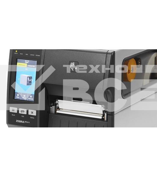 Принтер этикеток термотрансферный коммерческий Zebra ZT411 300 dpi, 356 мм/сек, USB, RS-232, Ethernet, USB Host, Bluetooth, серый