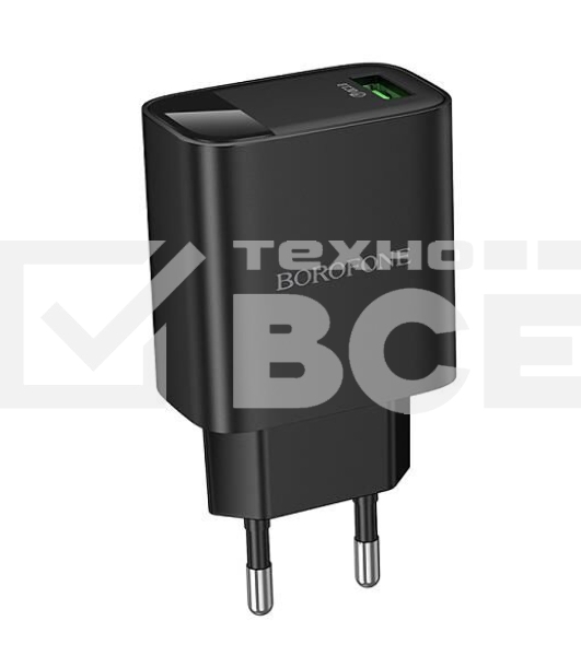 Сетевое зарядное устройство BOROFONE (6941991120428) BA95A 1USB 3.0A QC3.0 18W, черный