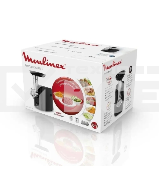 Мясорубка электрическая Moulinex ME112832 1600 Вт, черный/серебристый