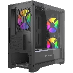 Компьютерный корпус Powercase Mistral Micro X3B ARGb, Tempered Glass, 3x 120мм ARGb PWM Fan, черный, mATX (CMMXB-A3), фото3