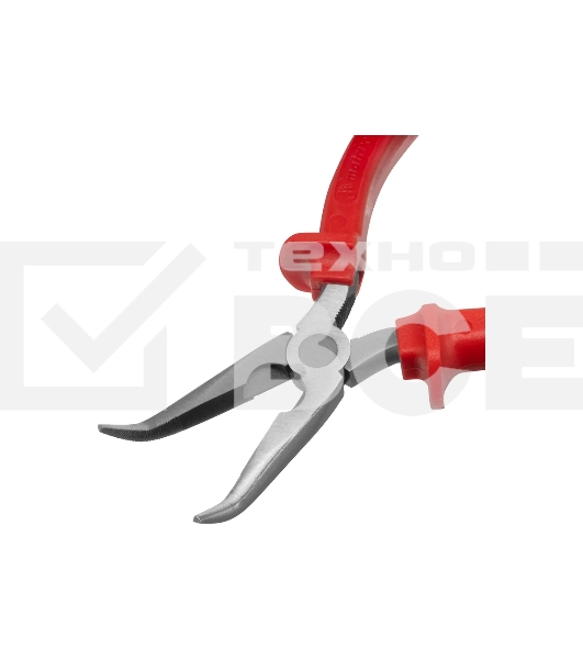 Длинногубцы Matrix 17496 econom 200 мм, изогнутые, шлифованные пластмассовые рукоятки