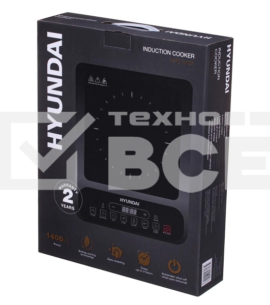 Плита настольная электрическая Hyundai HYC-0101 черный эмаль (настольная)