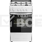 Плита газовая Darina 1B GM 441 005 W белый/черный, конфорок 4 шт, духовка 50 л, 50 см x 85 см x 51 см, фото 1