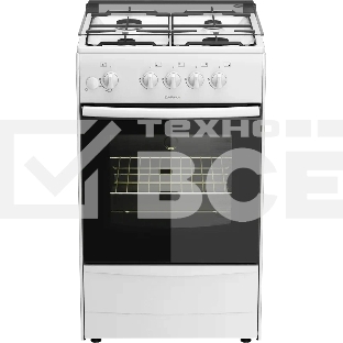 Плита газовая Darina 1B GM 441 005 W белый/черный, конфорок 4 шт, духовка 50 л, 50 см x 85 см x 51 см